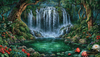 The hidden Waterfall by Mirael 140x80 mit 250 Farben