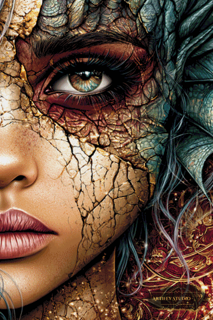 Dragonic Beauty by Mirael 80x120 mit 240 Farben