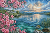 Turquoise Lake Retreat by Mirael 120x80 mit 270 Farben