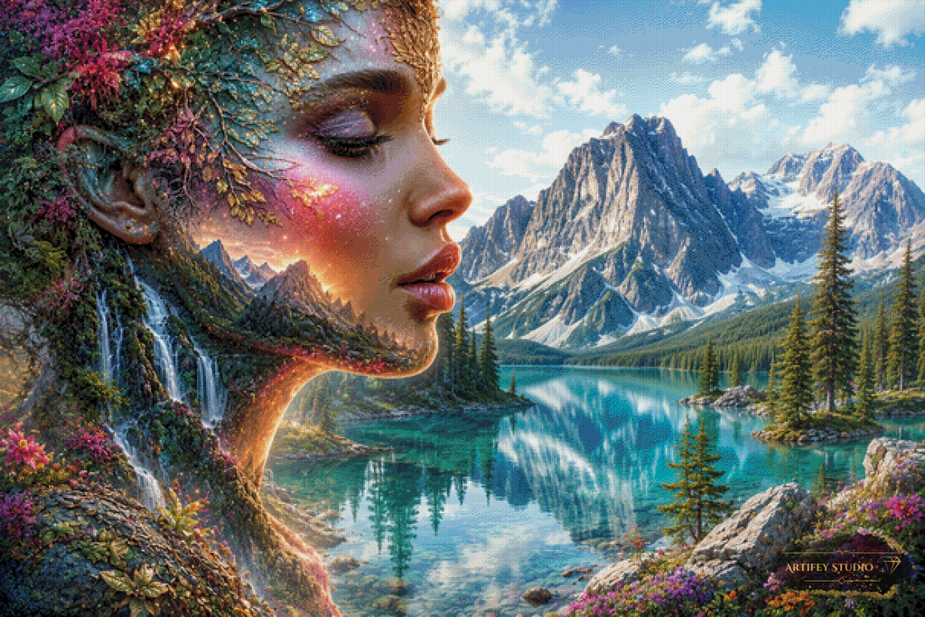 Nature Goddess by Artifey 150x100 mit 340 Farben