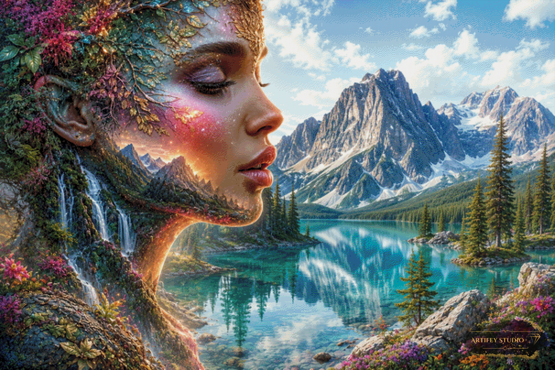 Nature Goddess by Artifey 150x100 mit 340 Farben