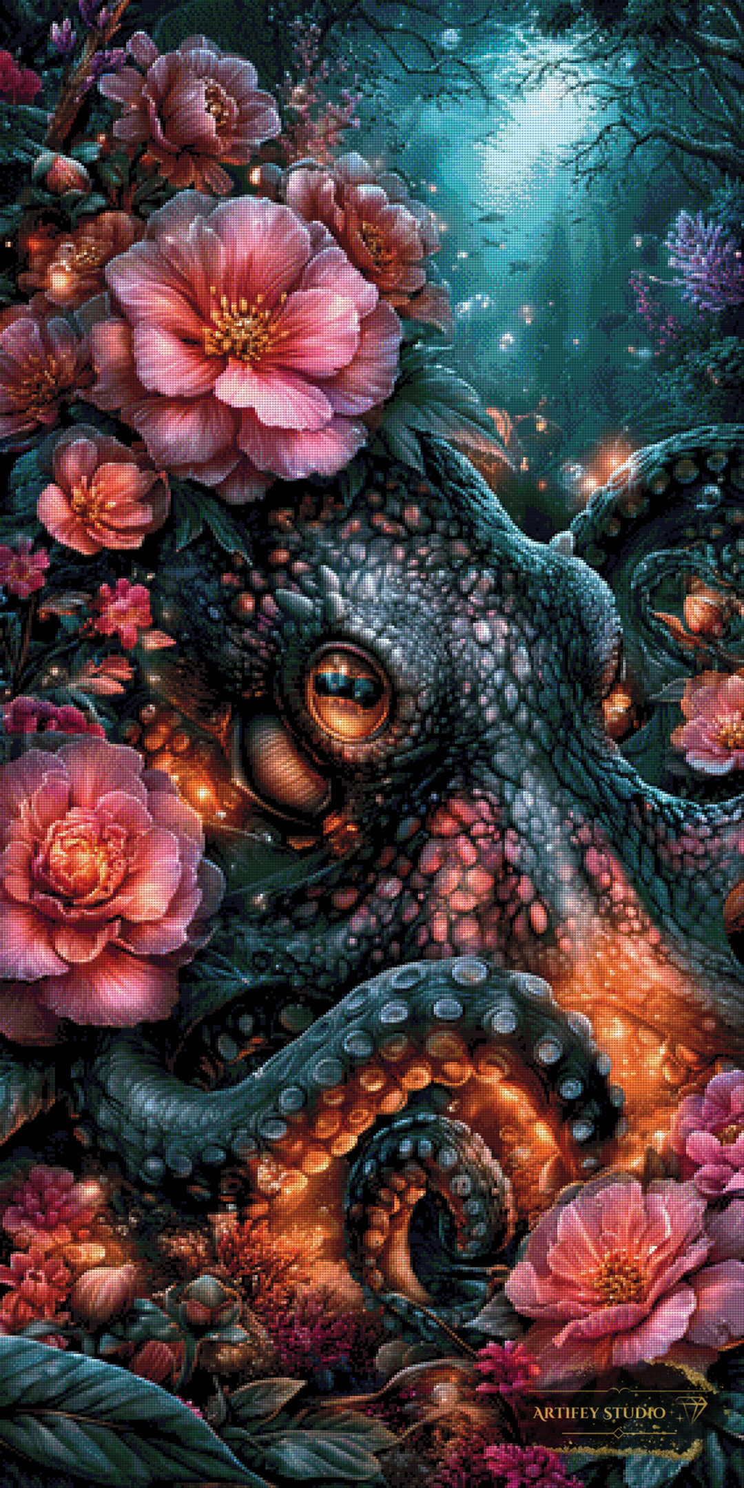 Blooming Abyss by Mirael 70x140 mit 250 Farben