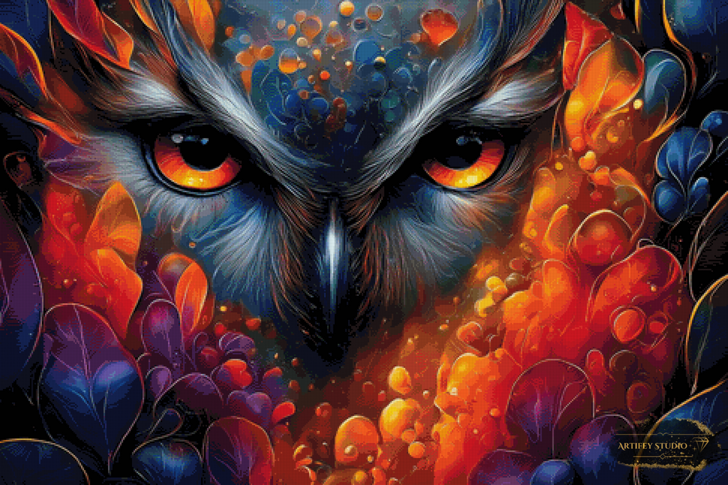 Feueraugen by Pixxchicks 120x80 mit 200 Farben