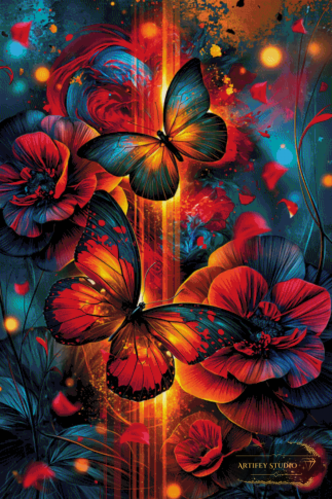 Flammenflügel by Pixxchicks 80x120 mit 210 Farben