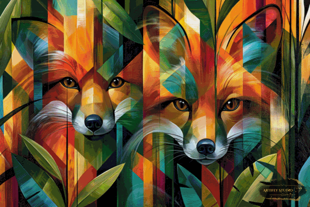 Fuchsduett by Pixxchicks 120x80 mit 300 Farben