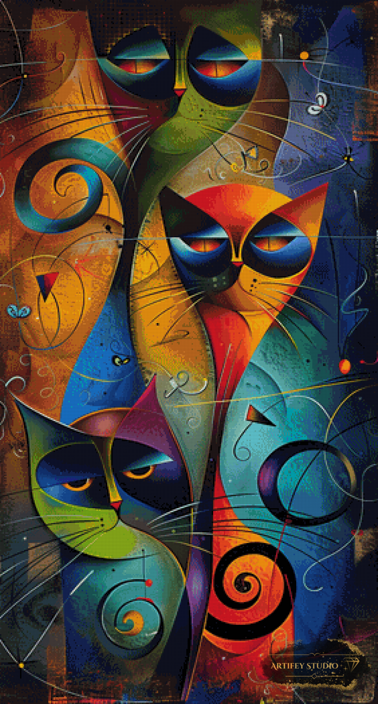 Whiskers in Colour by Pixxchicks 70x130 mit 230 Farben