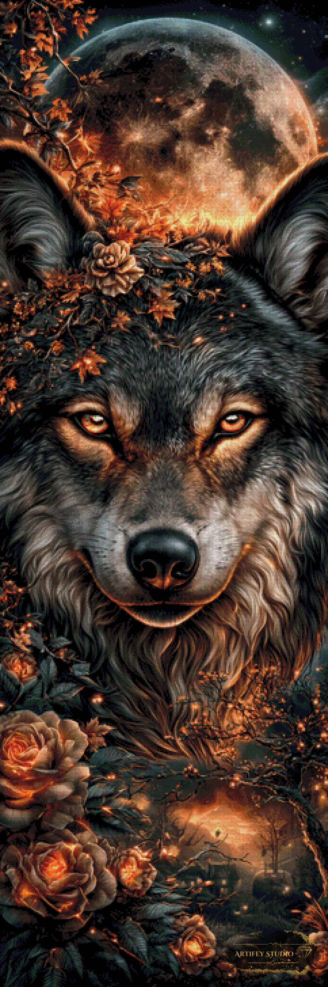 Autumn Wolf Spirit by Artifey 60x180 mit 150 Farben