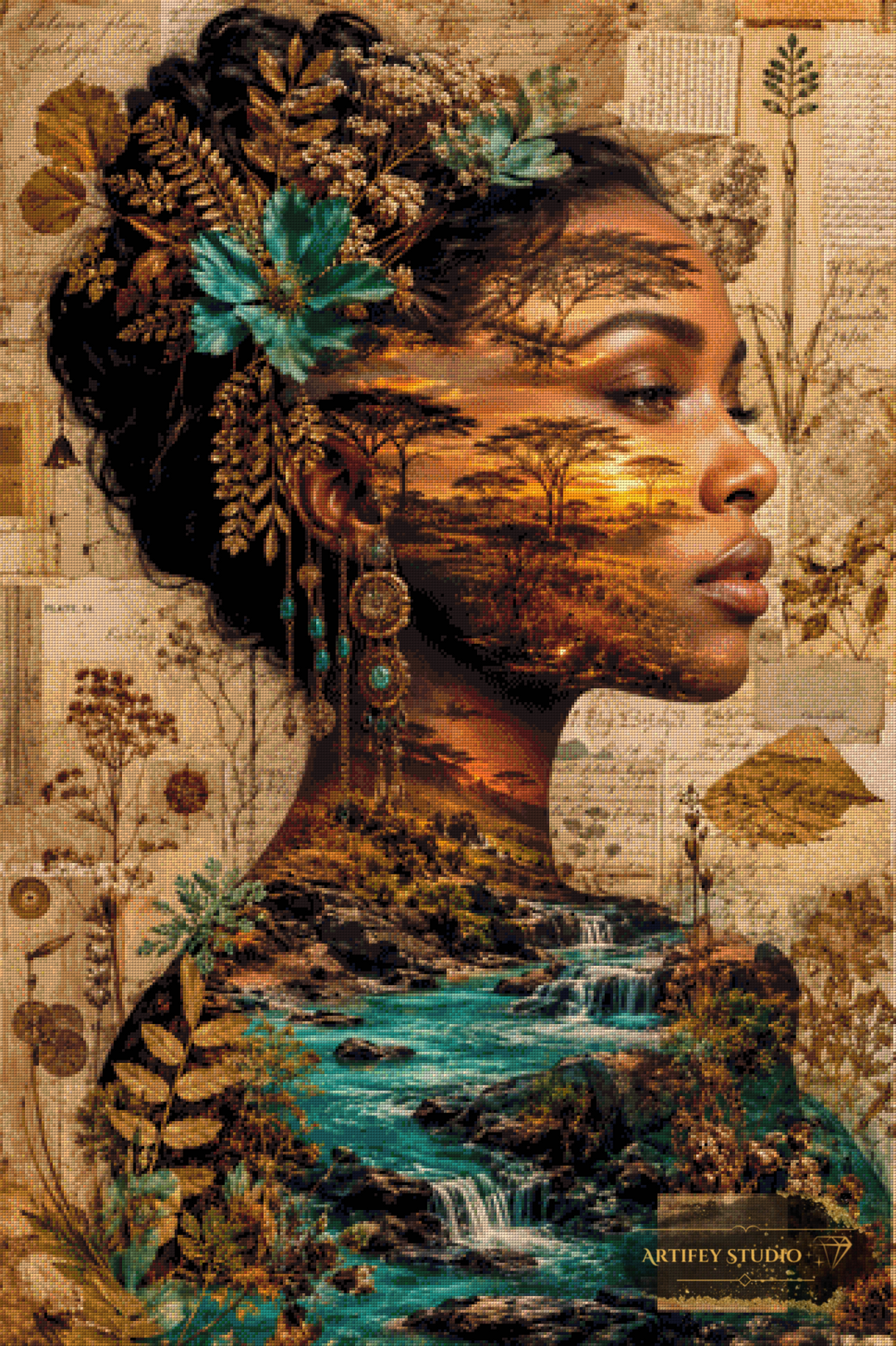 La memoria de la naturaleza por Saphira 80x120 con 165 colores