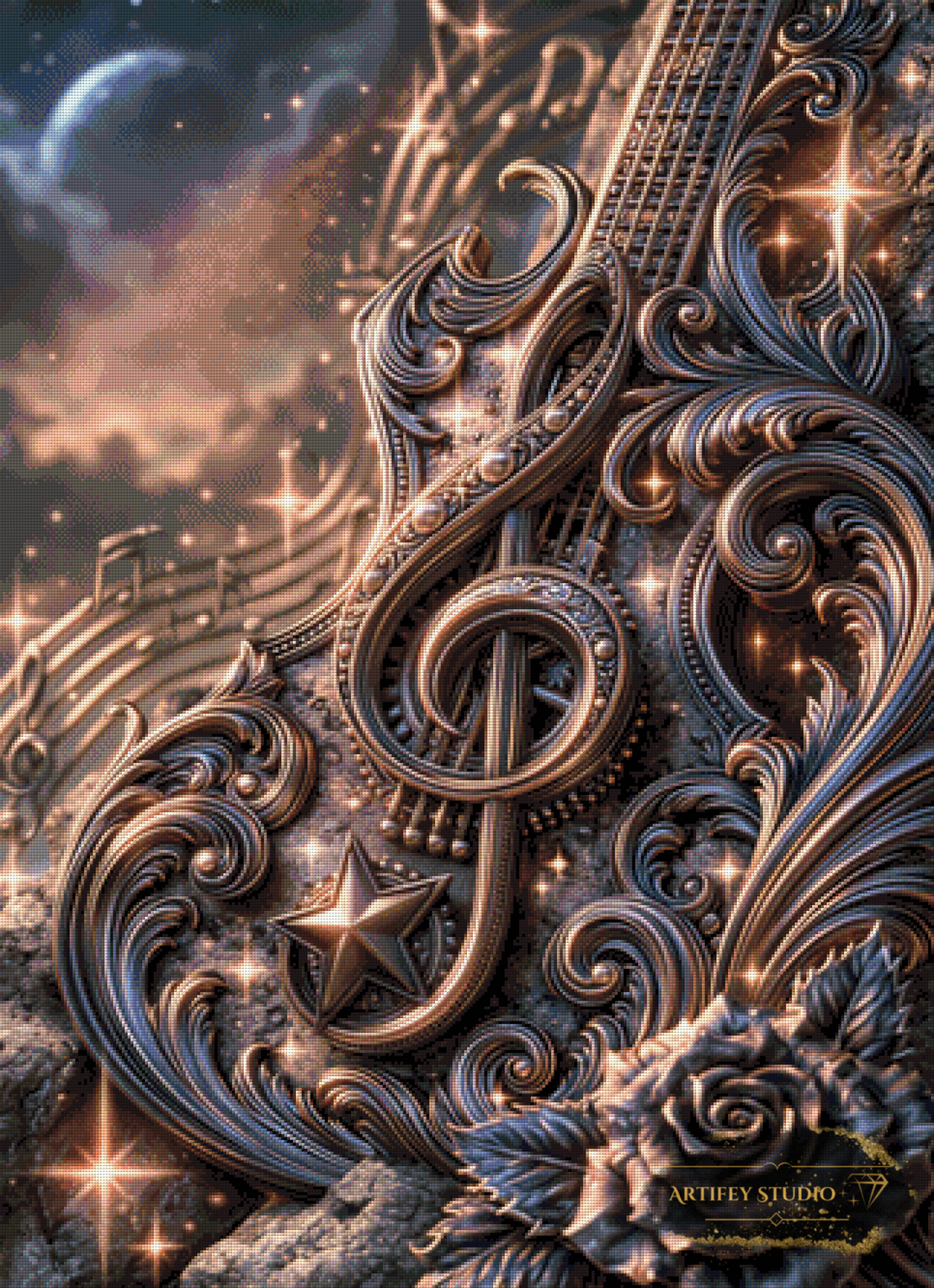 Midnight Serenade by Skyler 80x110 mit 130 Farben
