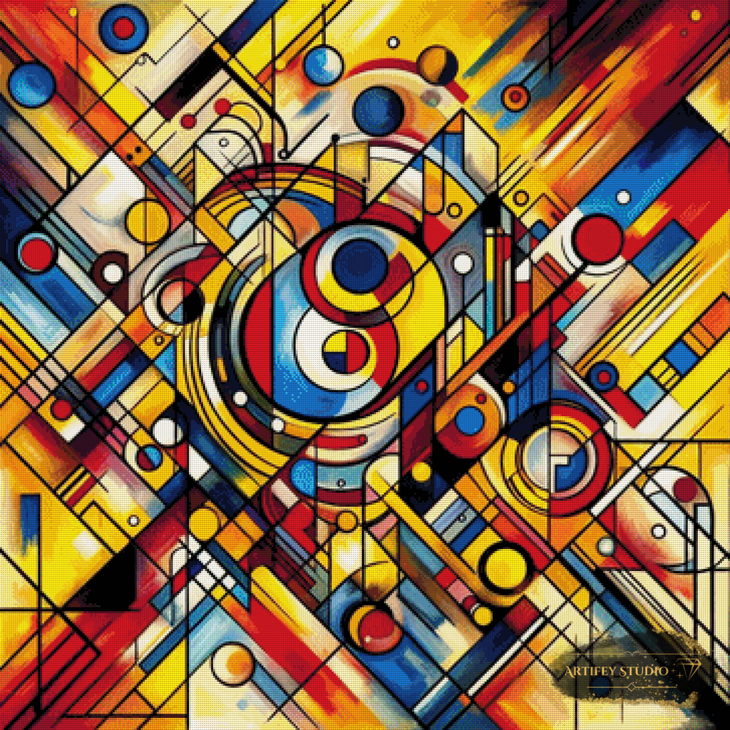 Imagen abstracta de Morrigan 90x90 con 310 colores