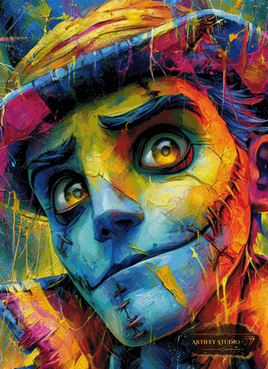 Electric Frank by Morrigan 80x110 mit 340 Farben