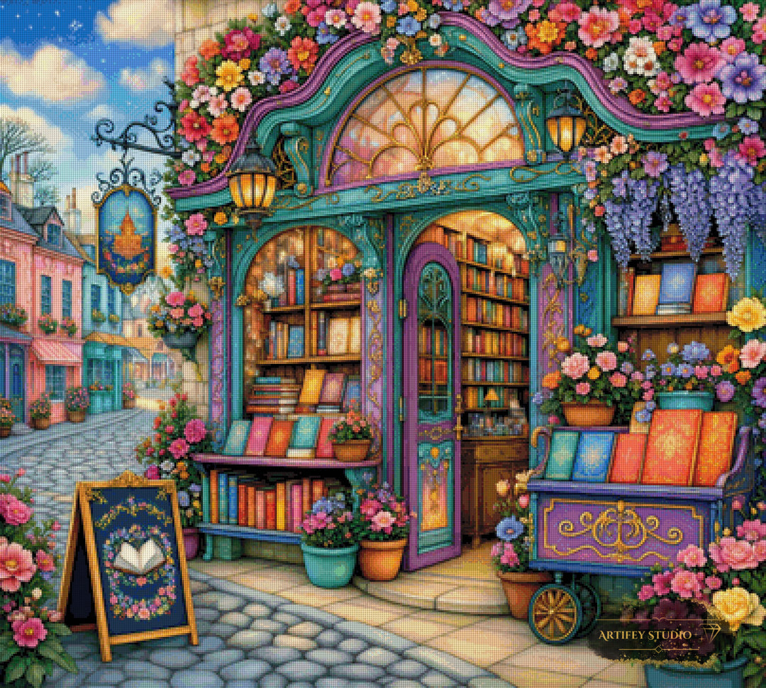 The secret book lane by Finira 100x90 with 370 colors