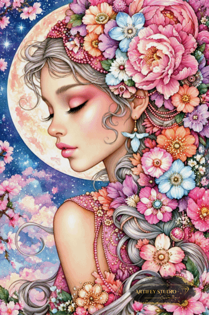 The Moonflower Empress by Finira 80x120 mit 340 Farben