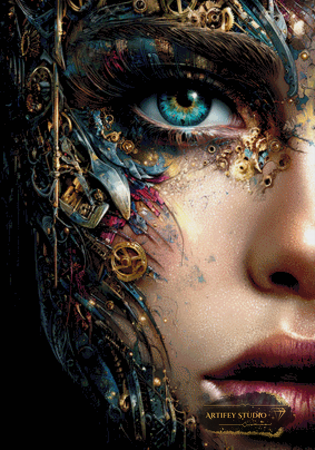 A Face Made of Secrets by Artifey 70x100 with 210 colors