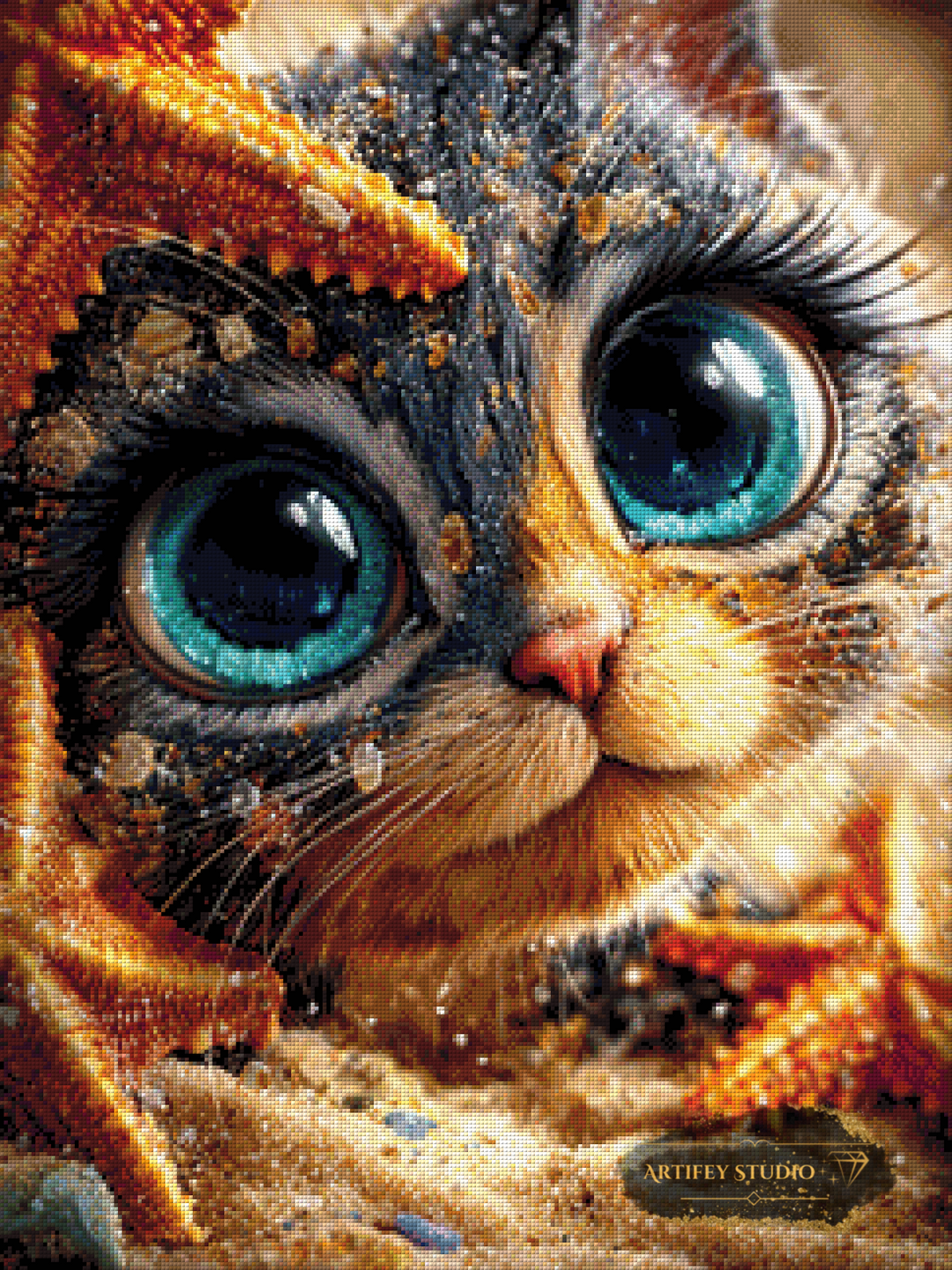 Golden Whiskers by Artifey 60x80 mit 190 Farben