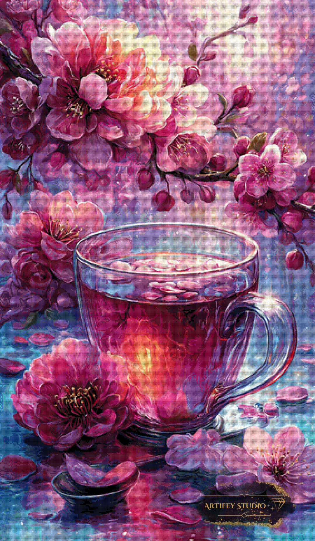 A Cup of Spring by Artifey 70x120 with 220 colors