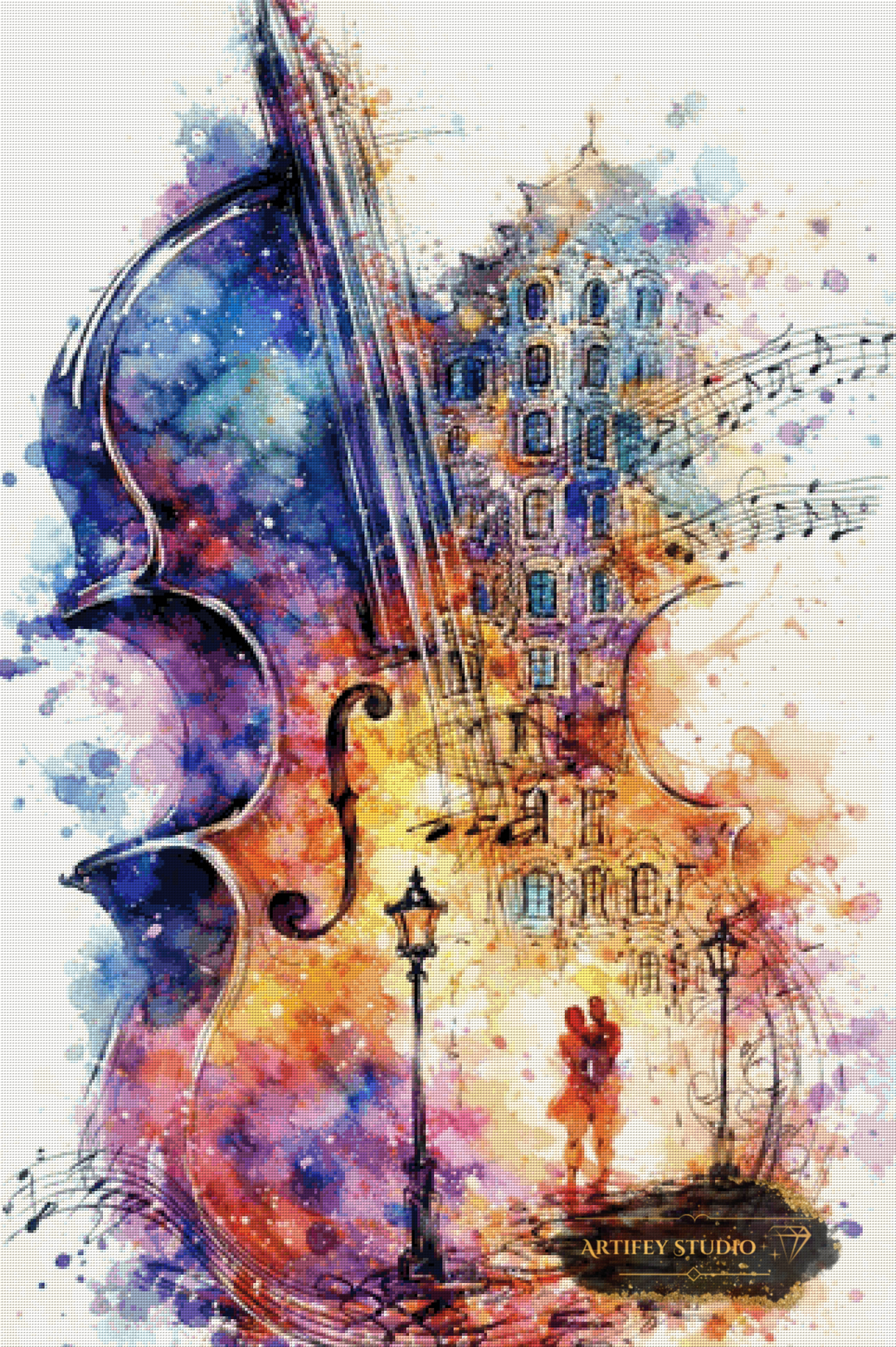 Melody of the City by Daye 80x120 with 280 colors