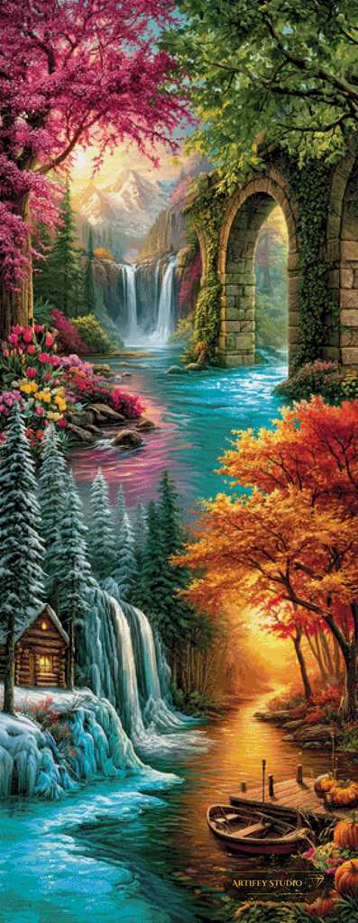 Circle of Seasons II by Morrigan 70x180 with 360 colors