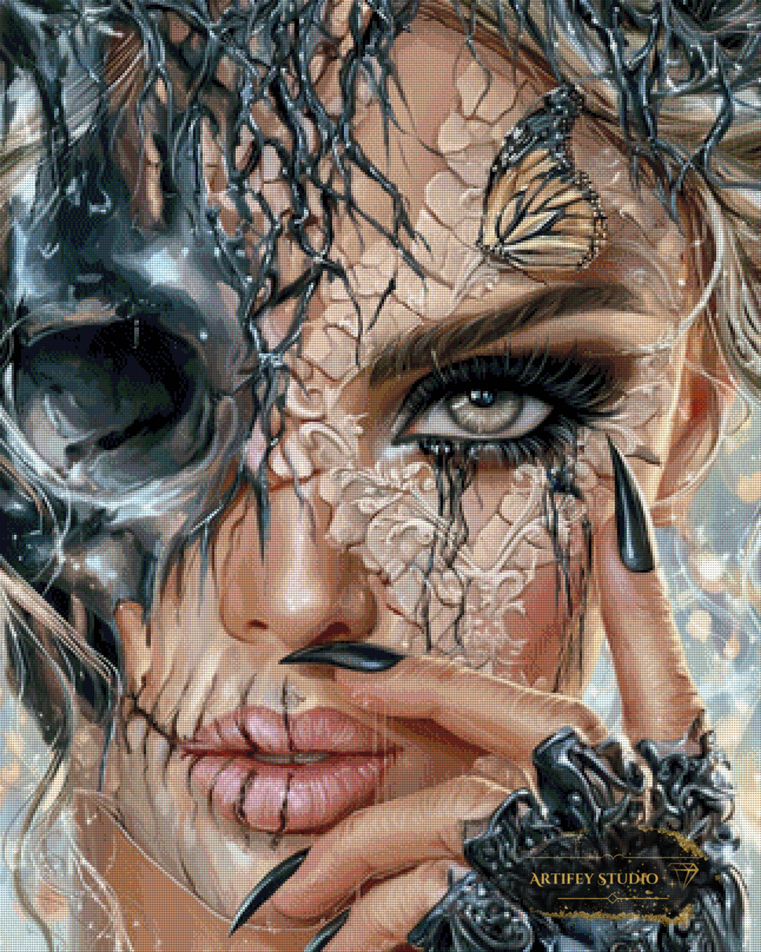 Im Netz der Finsternis by LaViie 80x100 mit 160 Farben