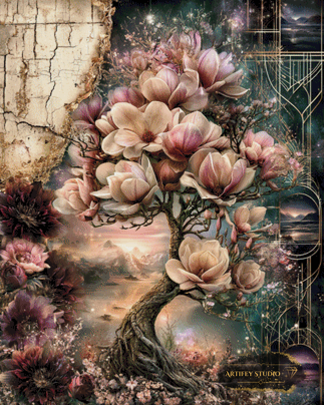 Poesie der Blüte by LaViie 80x110 mit 170 Farben