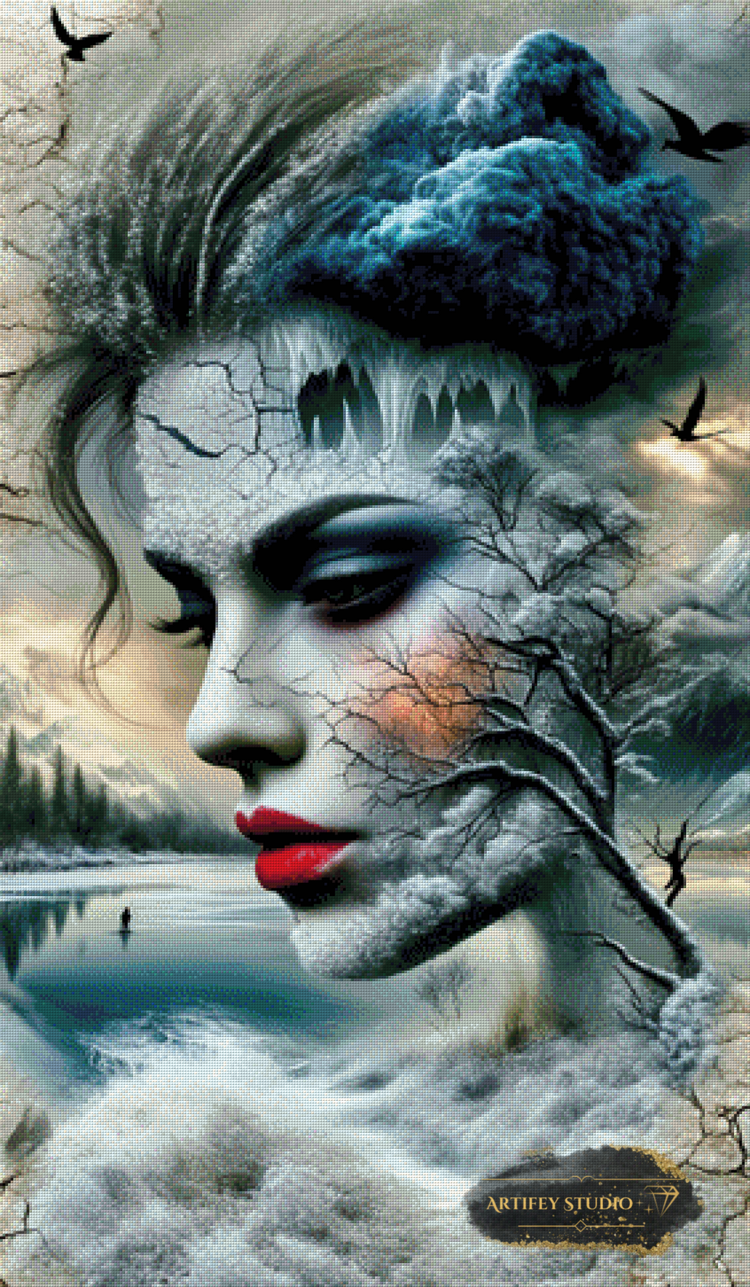 The Guardian of Winter by Pixxchicks 70x120 with 170 colors