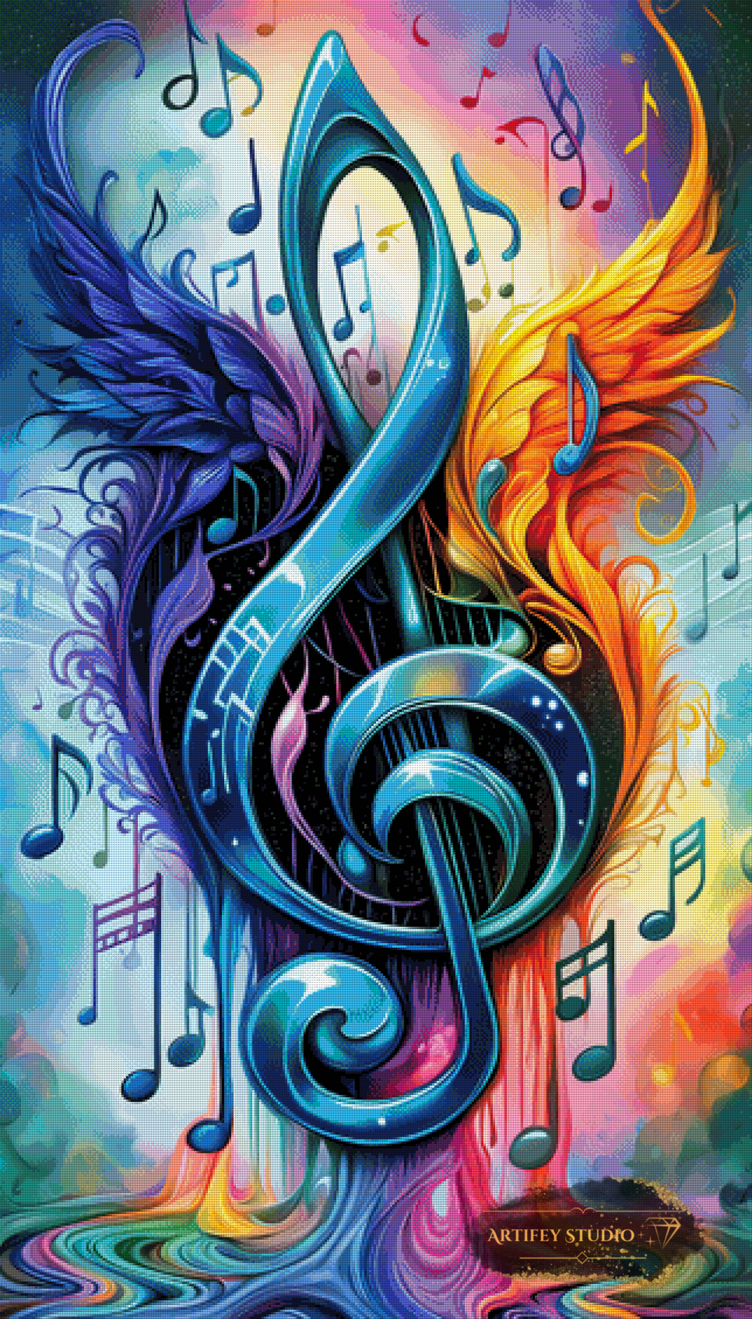 The Sound of Colors by Pixxchickx 80x140 with 390 colors