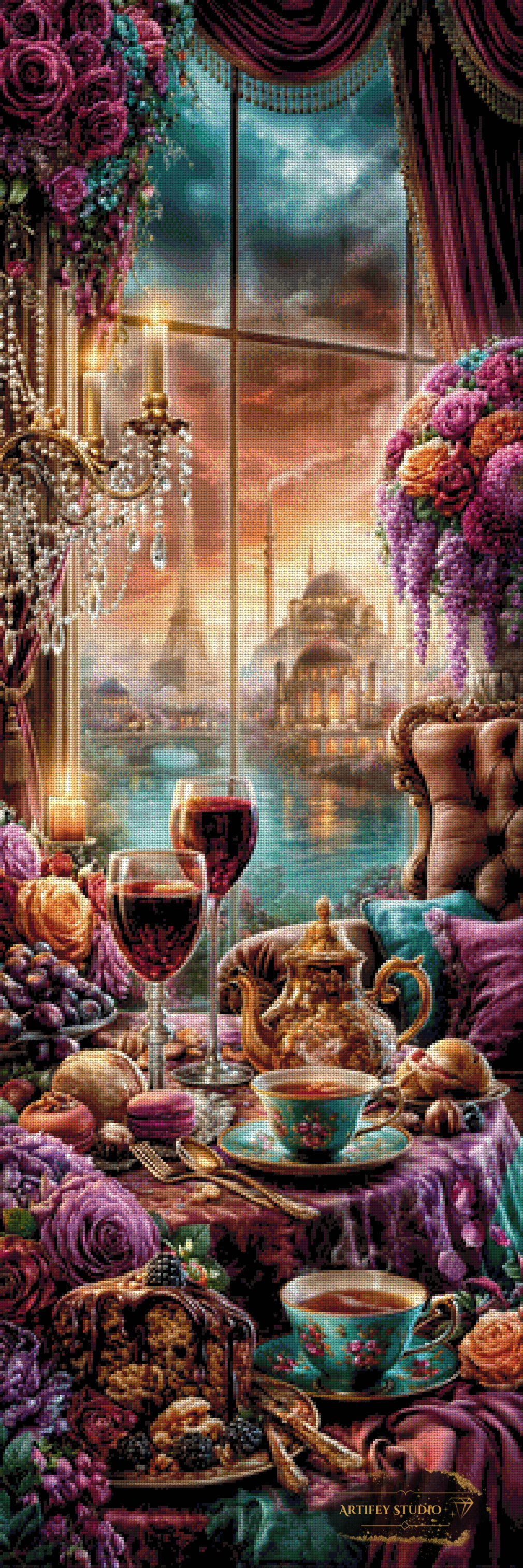AS-2493 An Evening in Amber by Artifey 50x150 mit 280 Farben