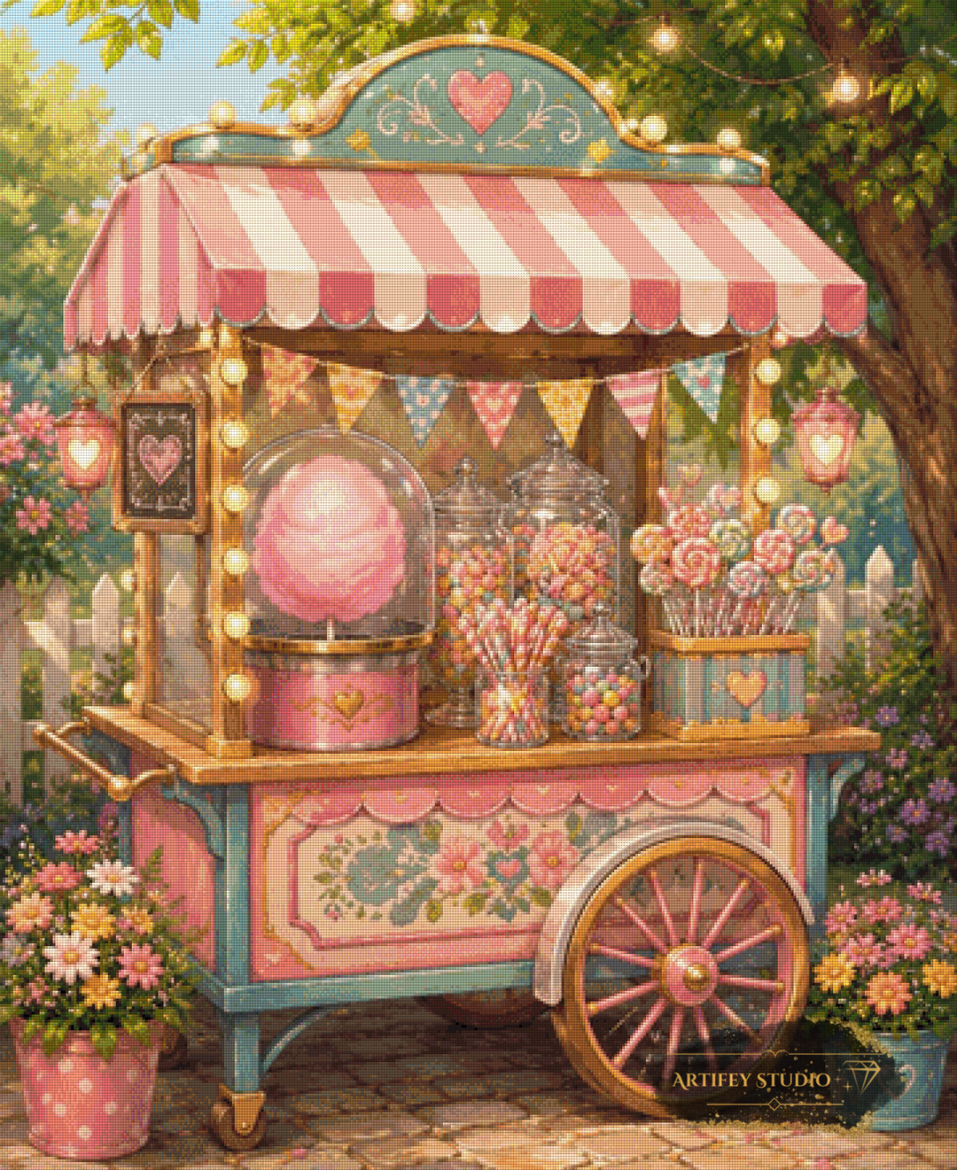 The Sweetheart Cart by Finira 90x110 mit 215 Farben