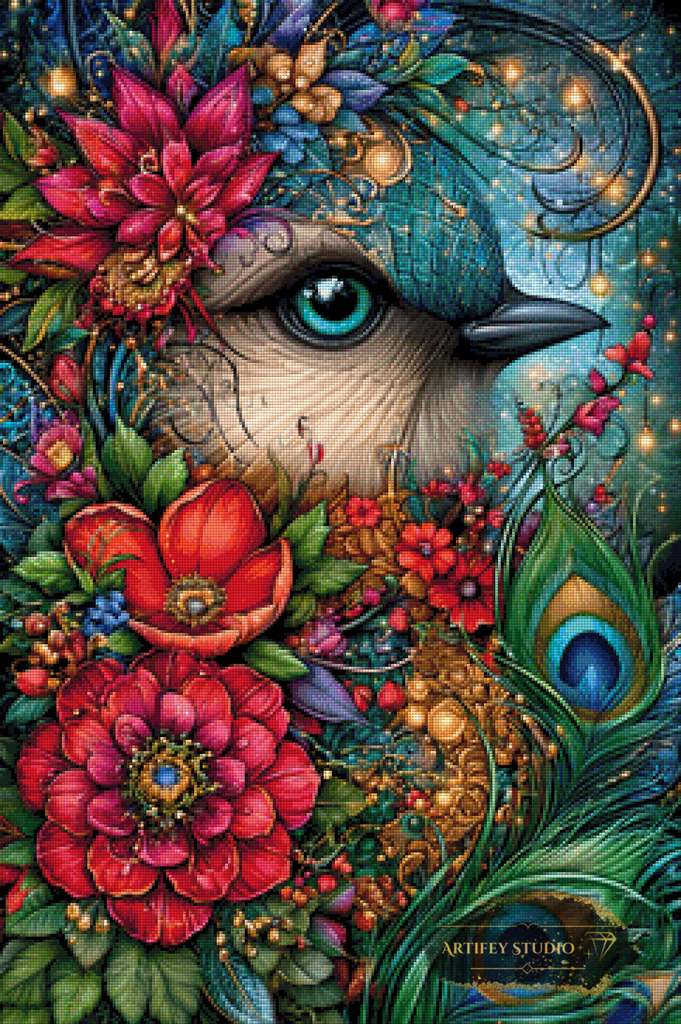 A Song for the Peacock by Mirael 60x90 mit 250 Farben