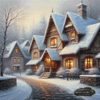 Das stille Winterdorf by Pixxchicks 80x80 mit 150 Farben
