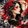Scarlet Nocturne by Daye 80x80 mit 180 Farben