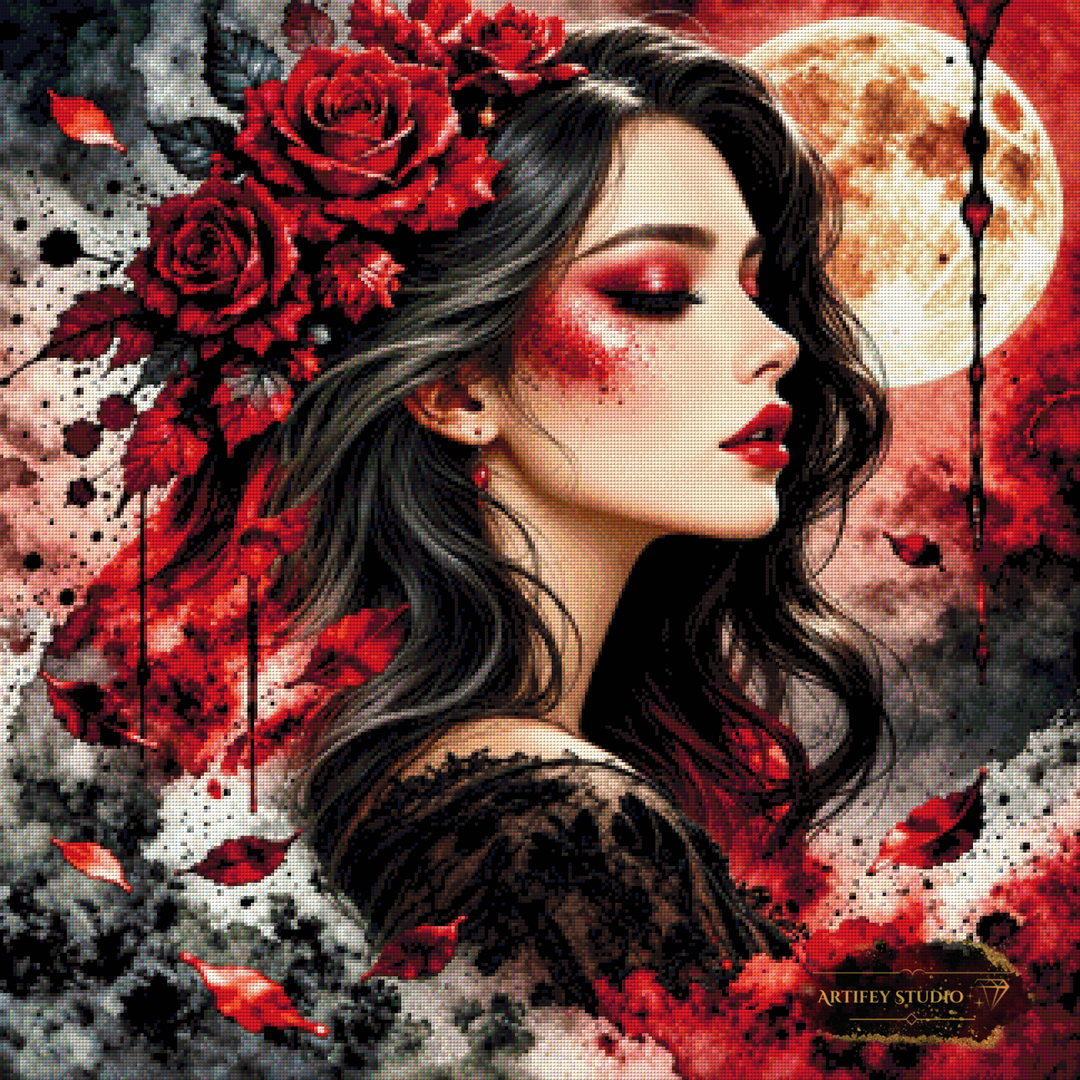 Scarlet Nocturne by Daye 80x80 mit 180 Farben