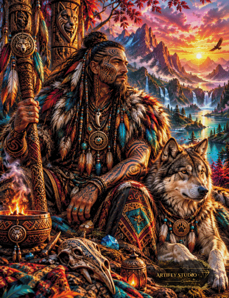 Wolfwalker II by Morrigan 100x130 with 330 colors