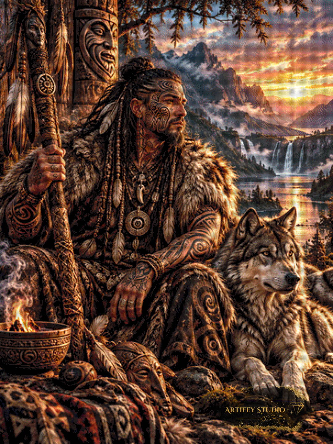 Wolfwalker by Morrigan 90x120 mit 260 Farben
