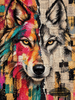 Zweiseelenwolf by Saphira 90x120 mit 290 Farben