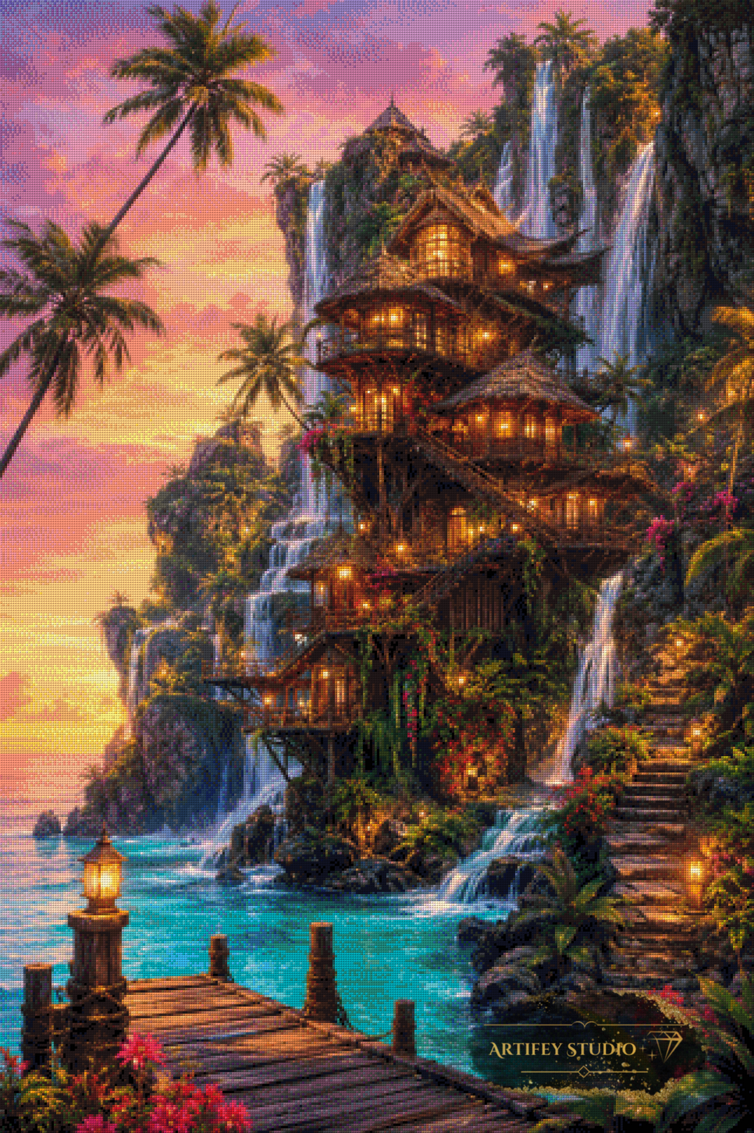 Lights on the Paradise Rock by Saphira 80x120 with 270 colors