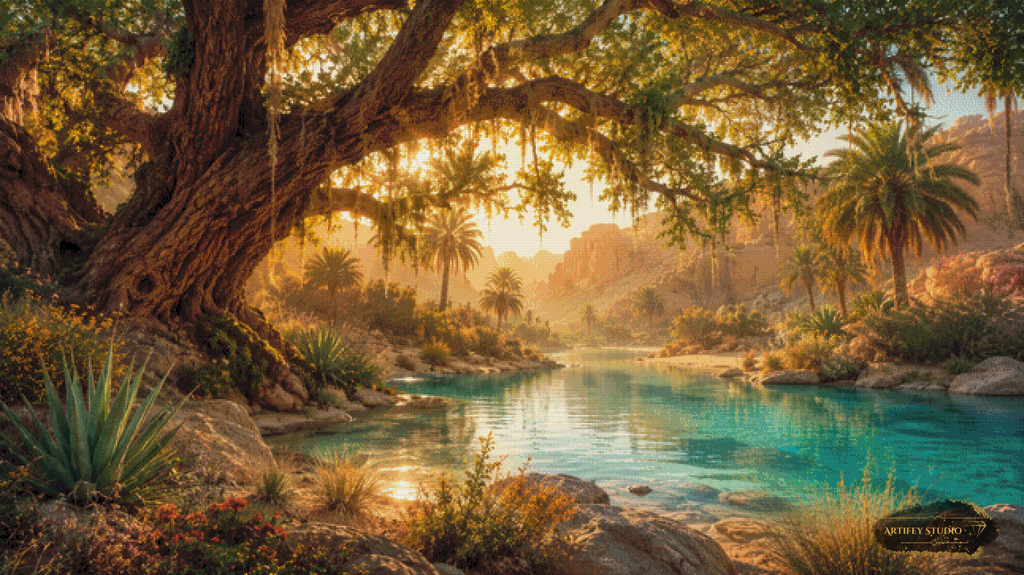 Die Oase der Ewigkeit by Saphira 160 x80 mit 200 Farben