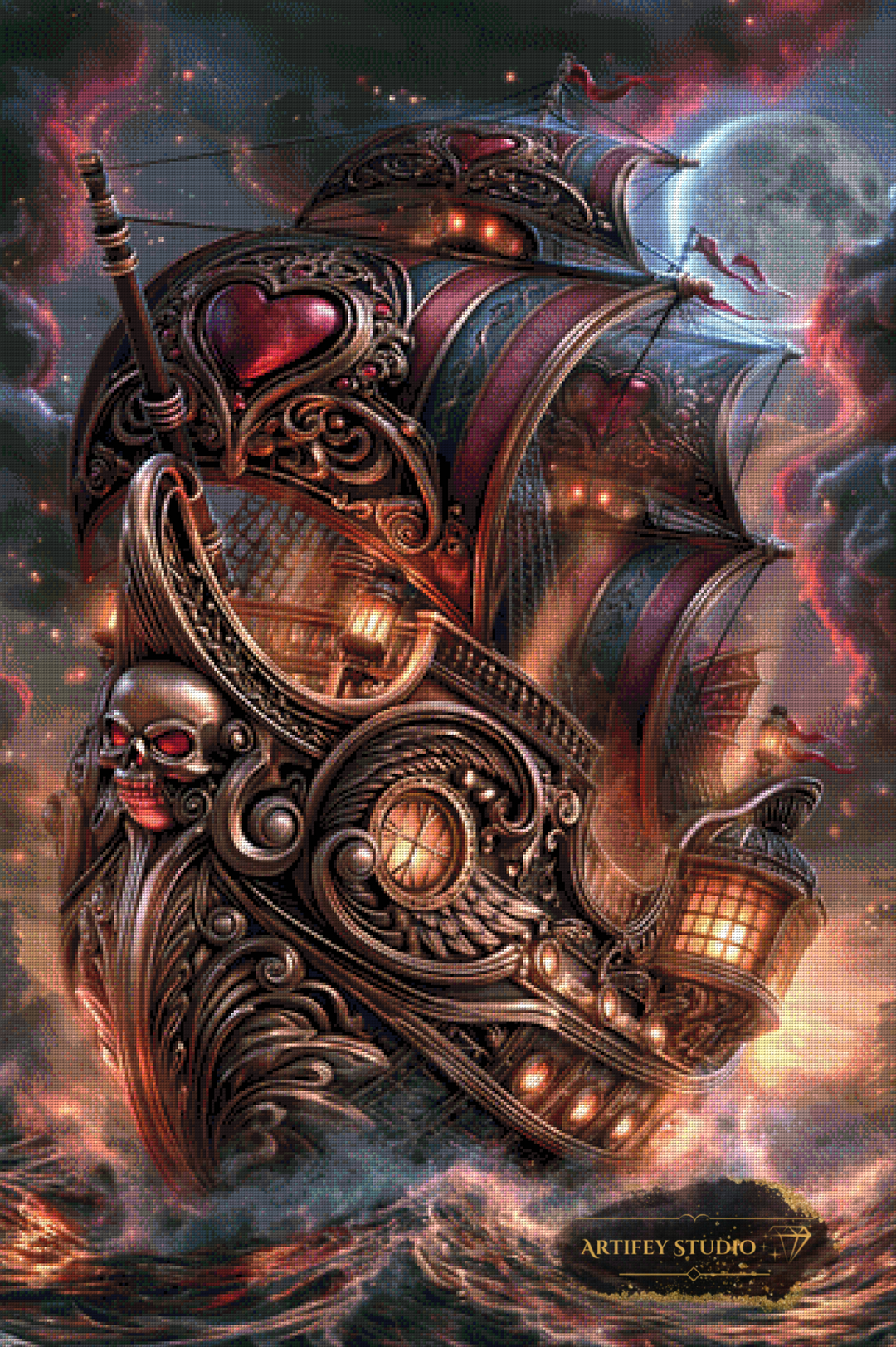 Blood Moon Galley by Skyler 80x120 mit 200 Farben