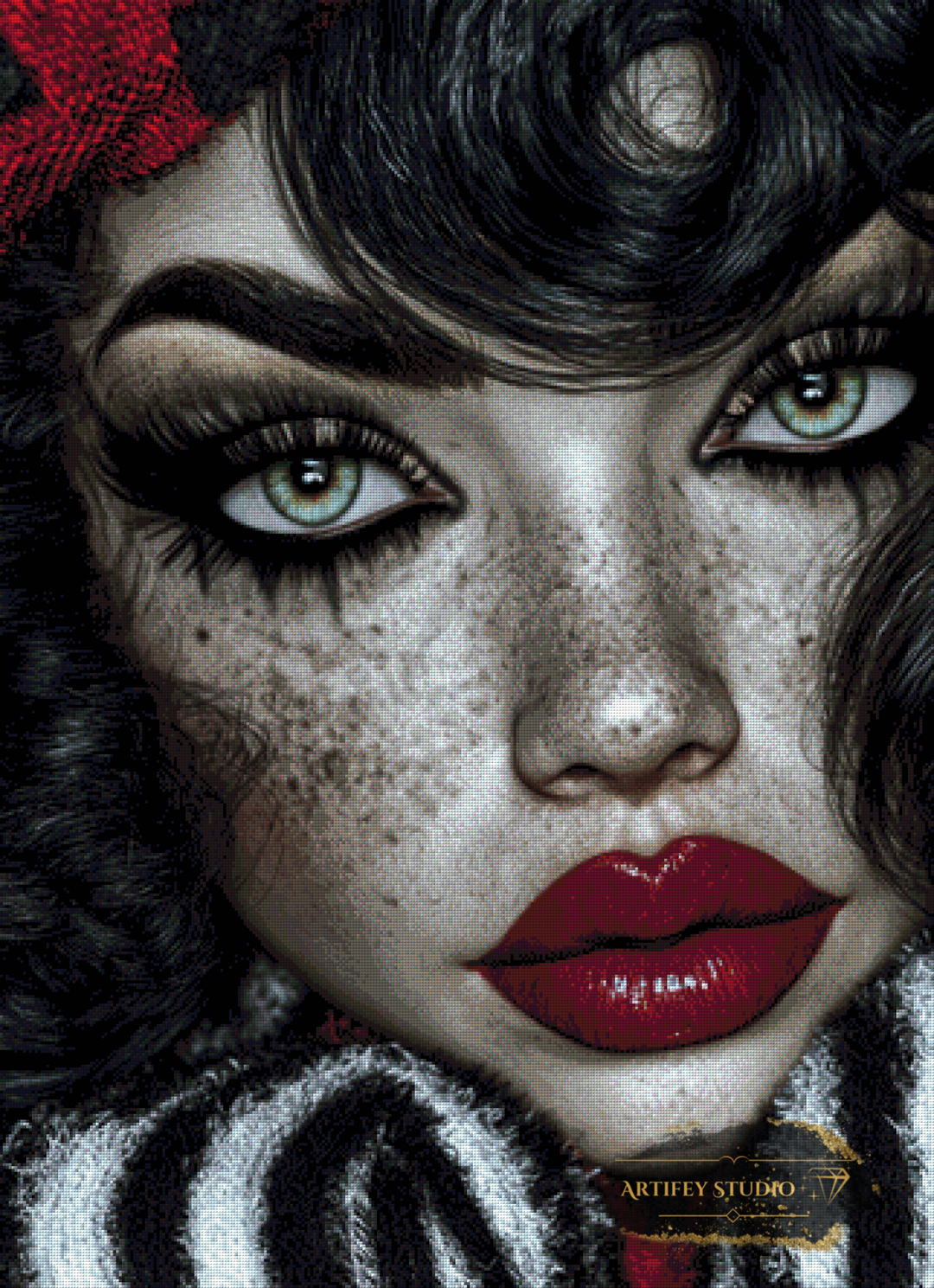 Rouge &amp; Noir by Morrigan 80x110 mit 90 Farben