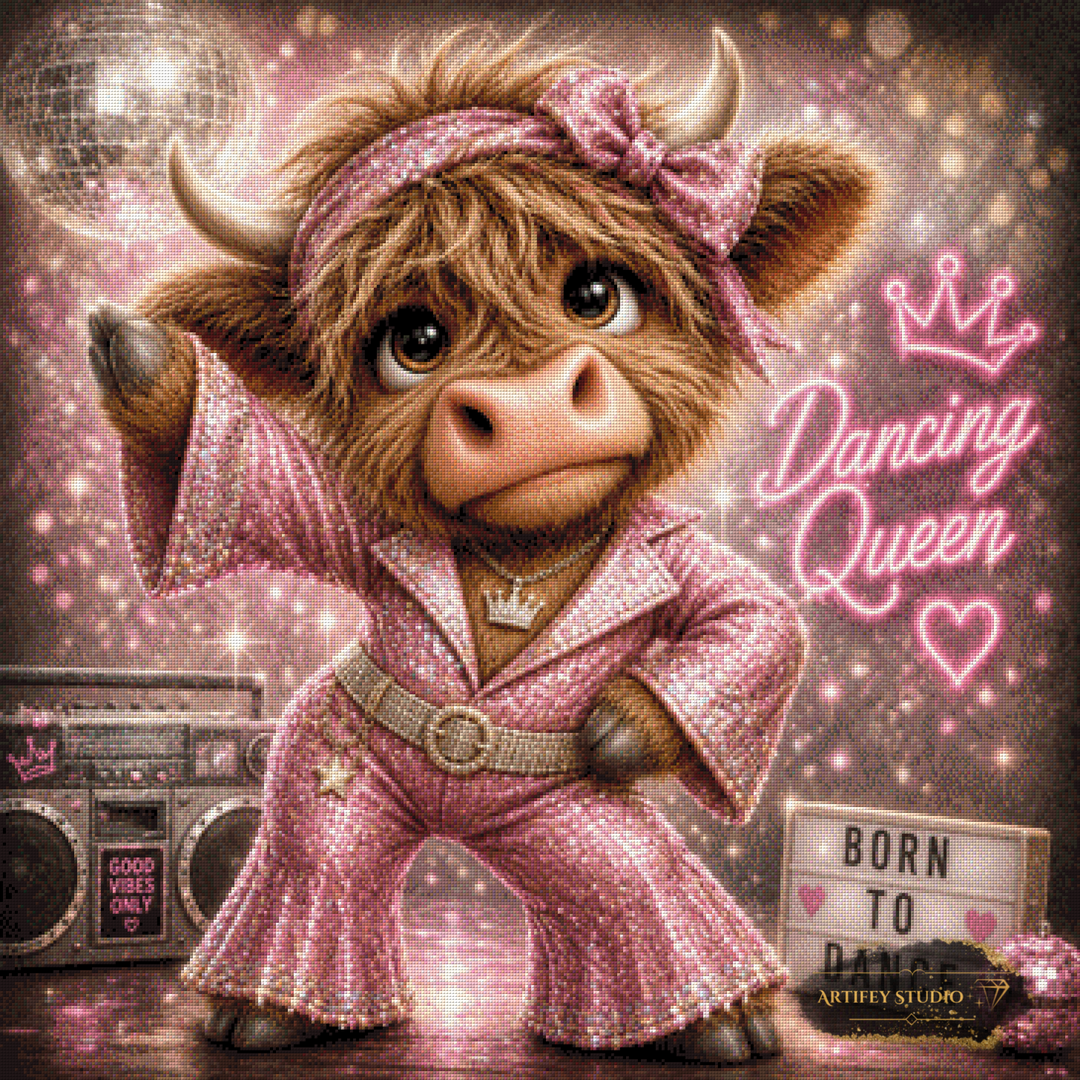 Muh the Dancing Queen by Lexxa 90x90 mit 150 Farben