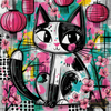 Abstract Cat by Lexxa 80x80 mit 255 Farben