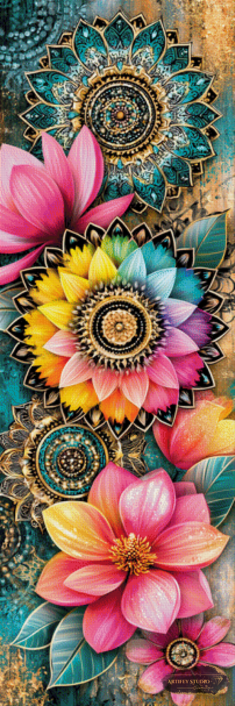 Mandala Flower by Lexxa 50x150 with 390 colors