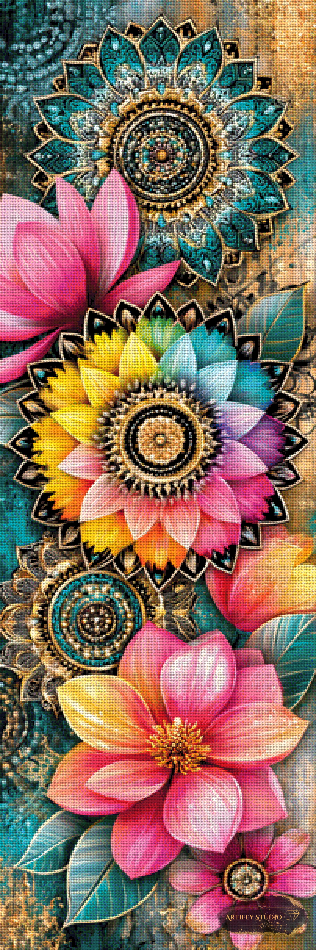 Mandala Flower by Lexxa 50x150 with 390 colors