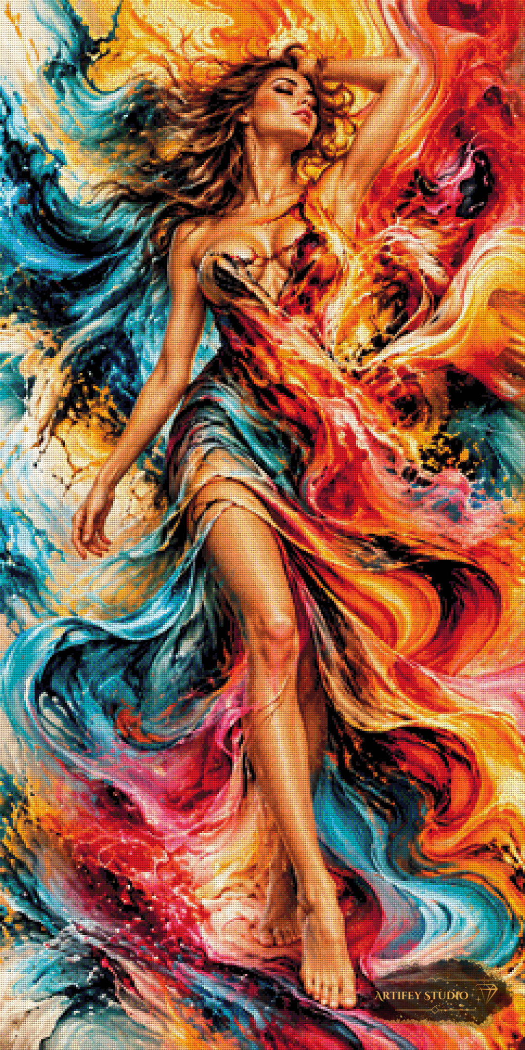 Farbentanz by Saphira 60x120 mit 320 Farben