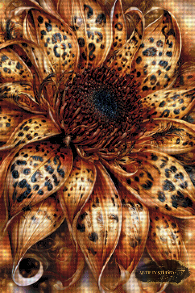 Golden Robber Flower by LaViie 60x90 with 150 colors