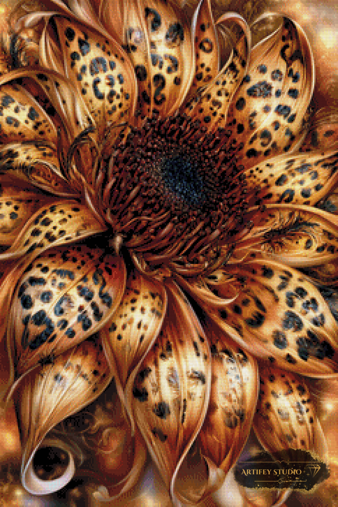 Golden Robber Flower by LaViie 60x90 with 150 colors