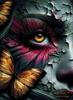 The Gaze of the Moth by Pixxchicks 80x110 with 230 colors