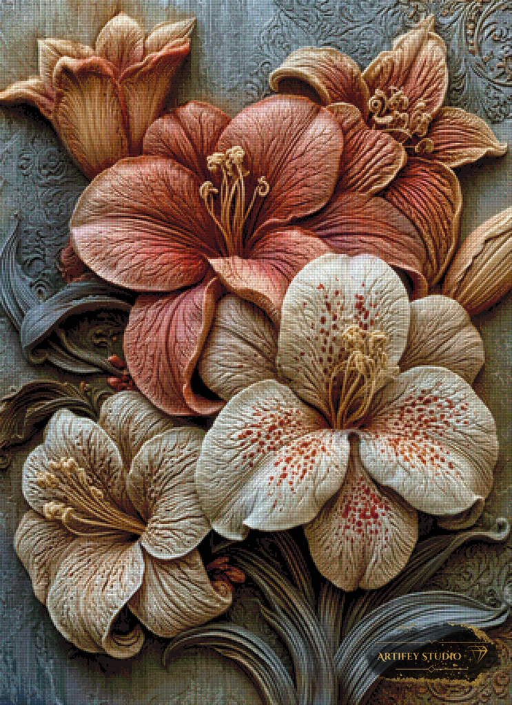 Giglio Rilievo by Morrigan 80x110 mit 180 Farben