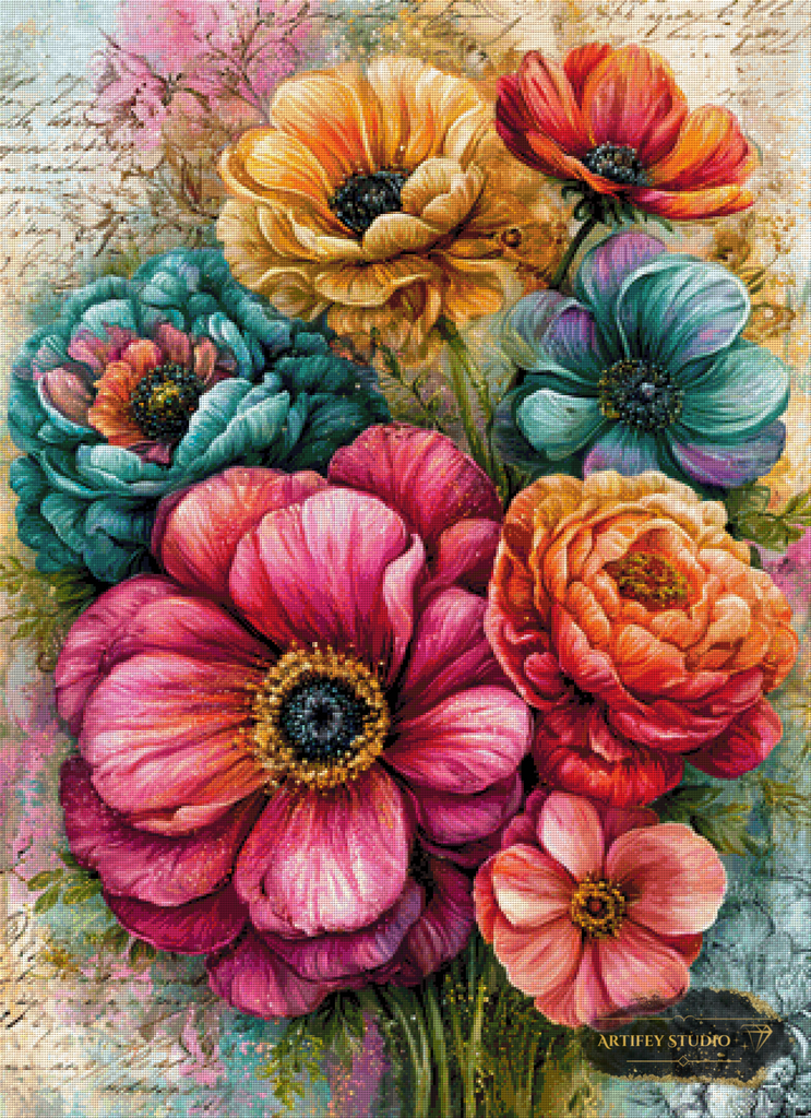 Wildflower Symphony by Skyler 80x110 mit 370 Farben