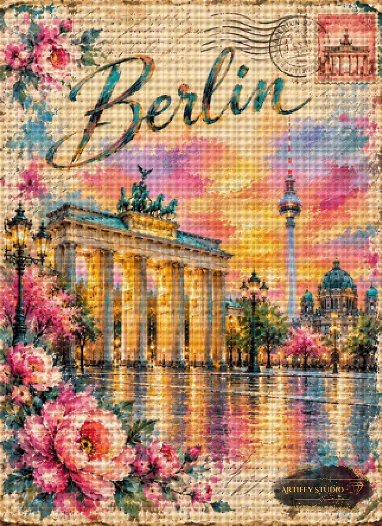Postcard from Berlin by Skyler 80x110 mit 300 Farben